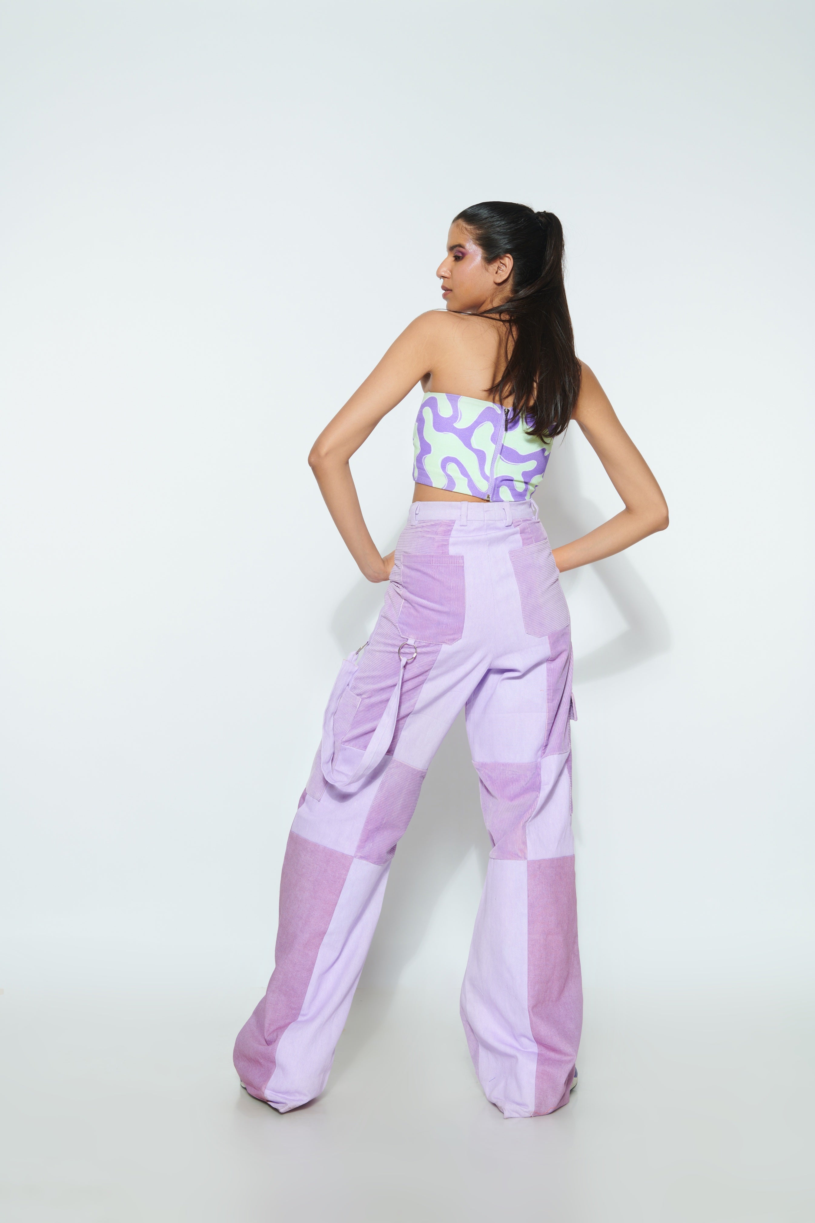 PURPLE SLIME CROP TOP AND GUMMY BEAR PANTS CO-ORD SET- FULL SET