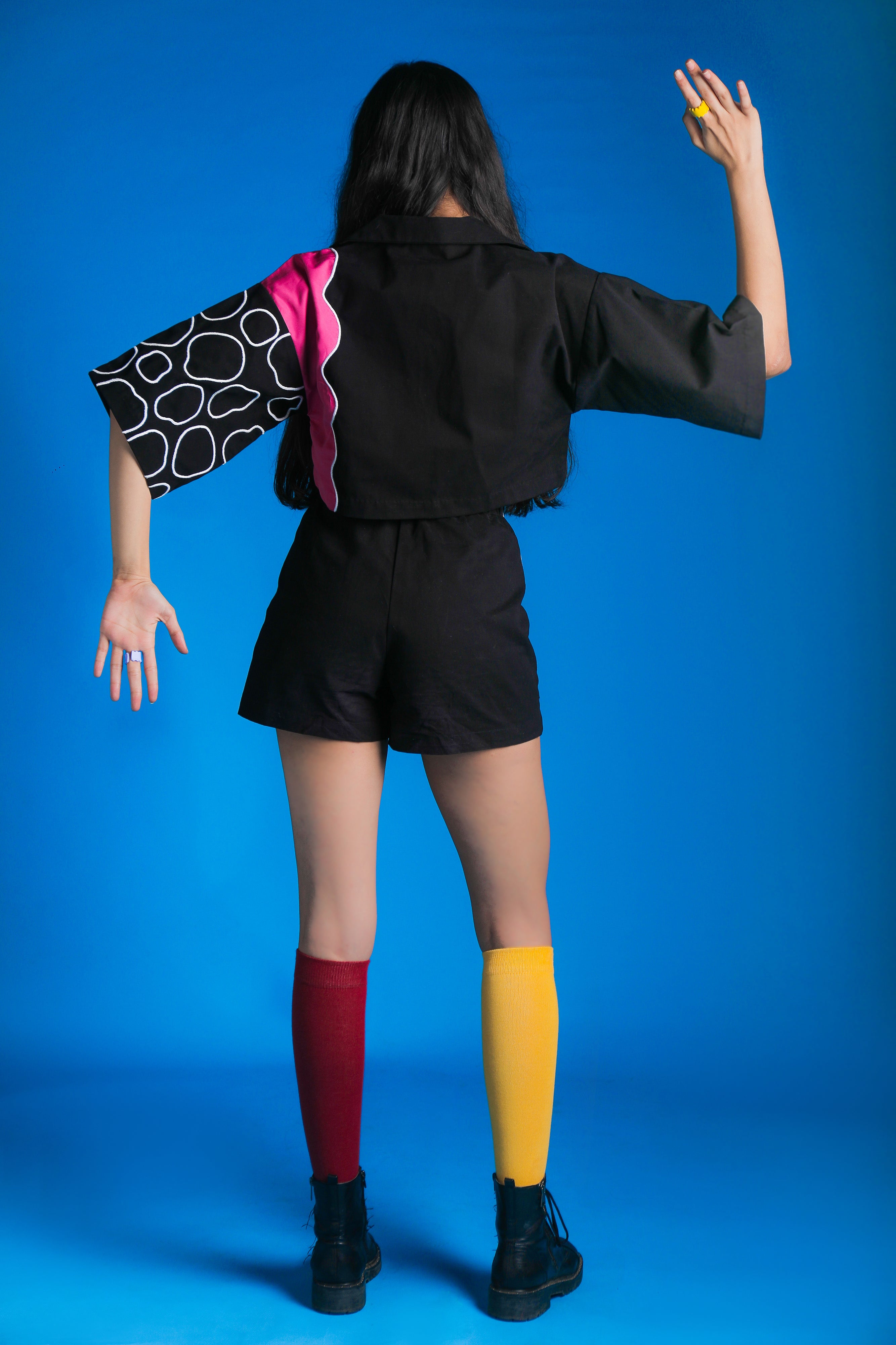 RED CURRY CROP JACKET- PART OF A SET