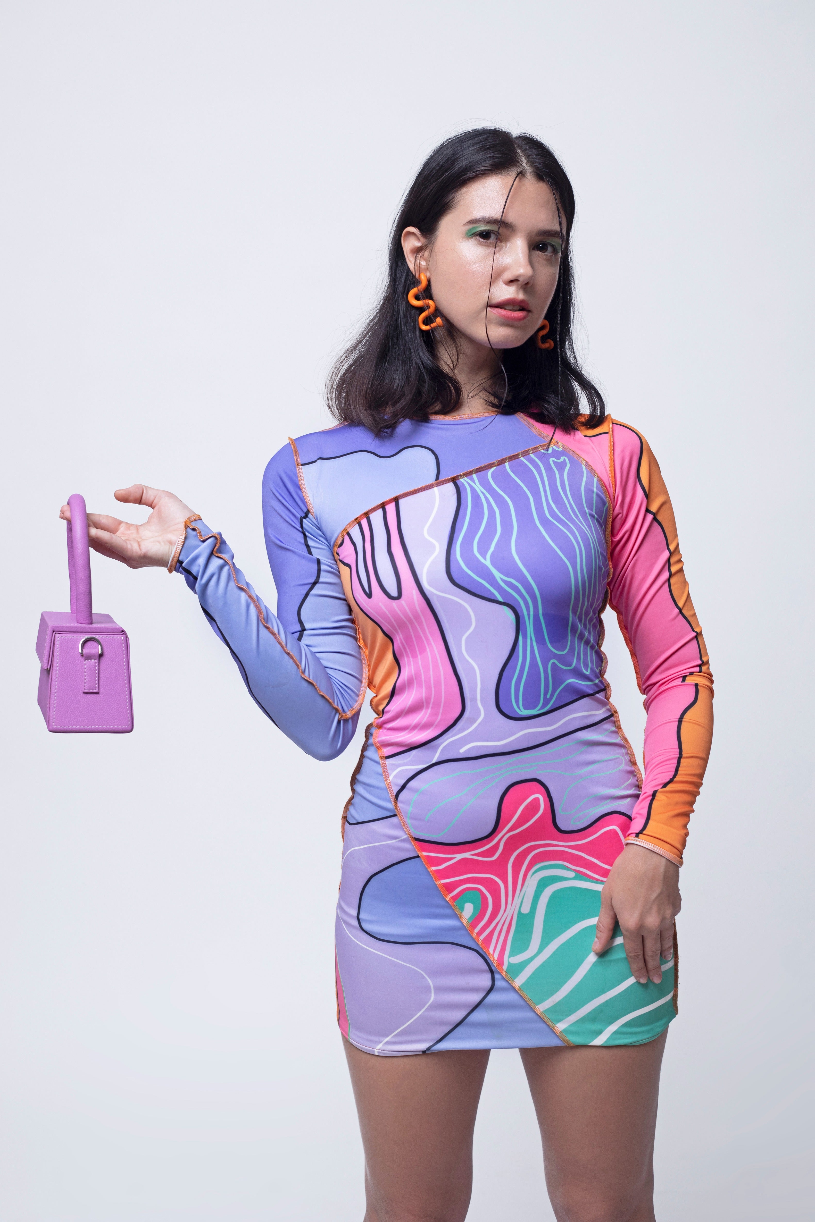 DRUNK IN SPACE BODYCON DRESS