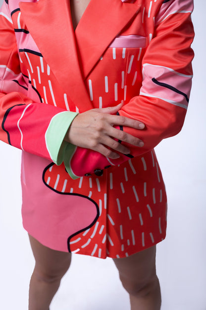 PINK MUD BLAZER DRESS