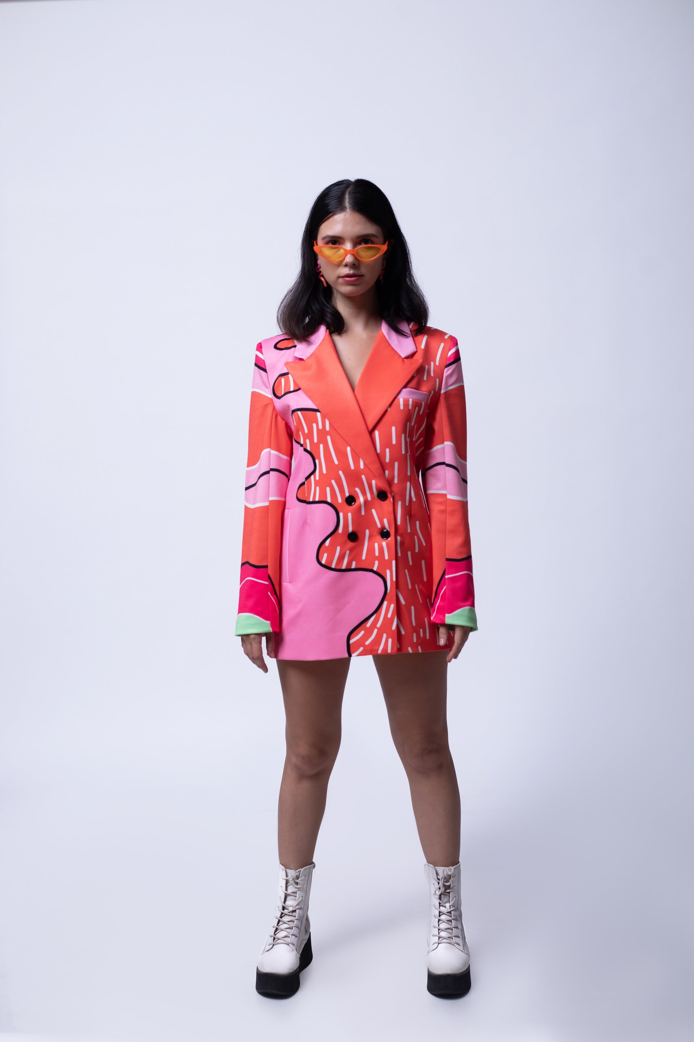 PINK MUD BLAZER DRESS