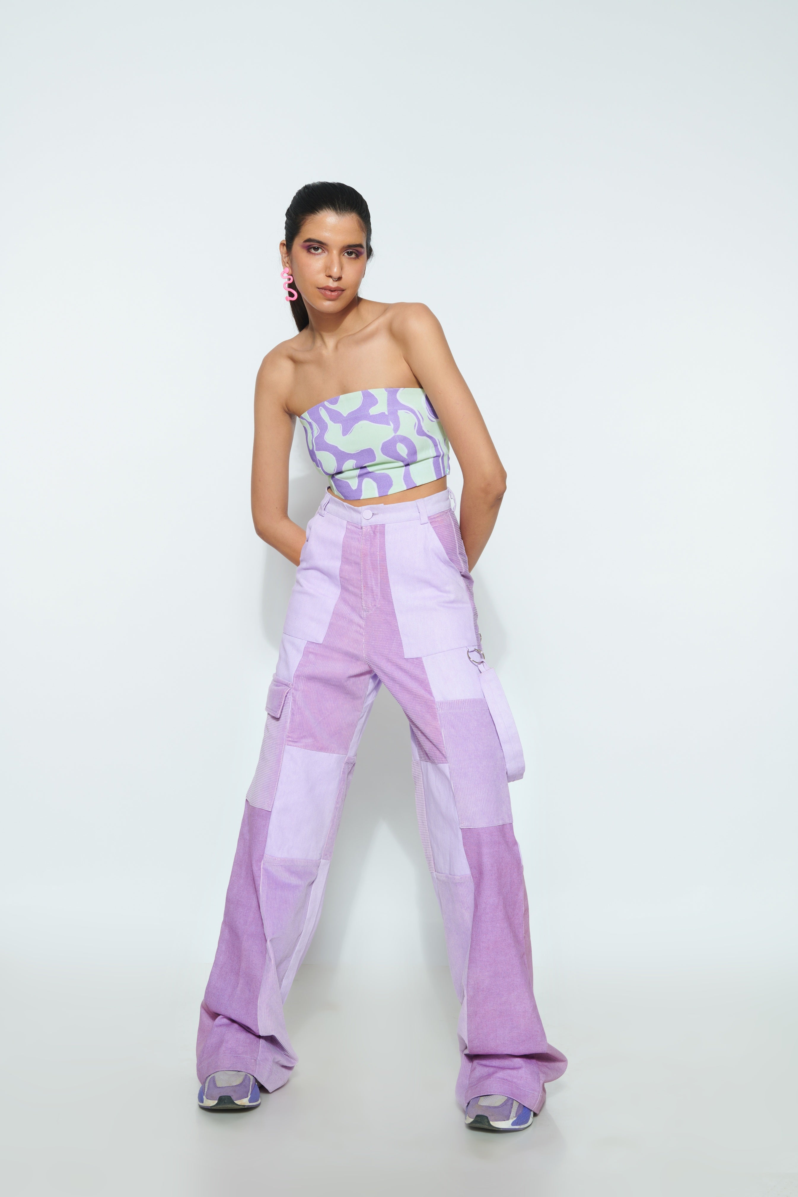 PURPLE SLIME CROP TOP AND GUMMY BEAR PANTS CO-ORD SET- FULL SET