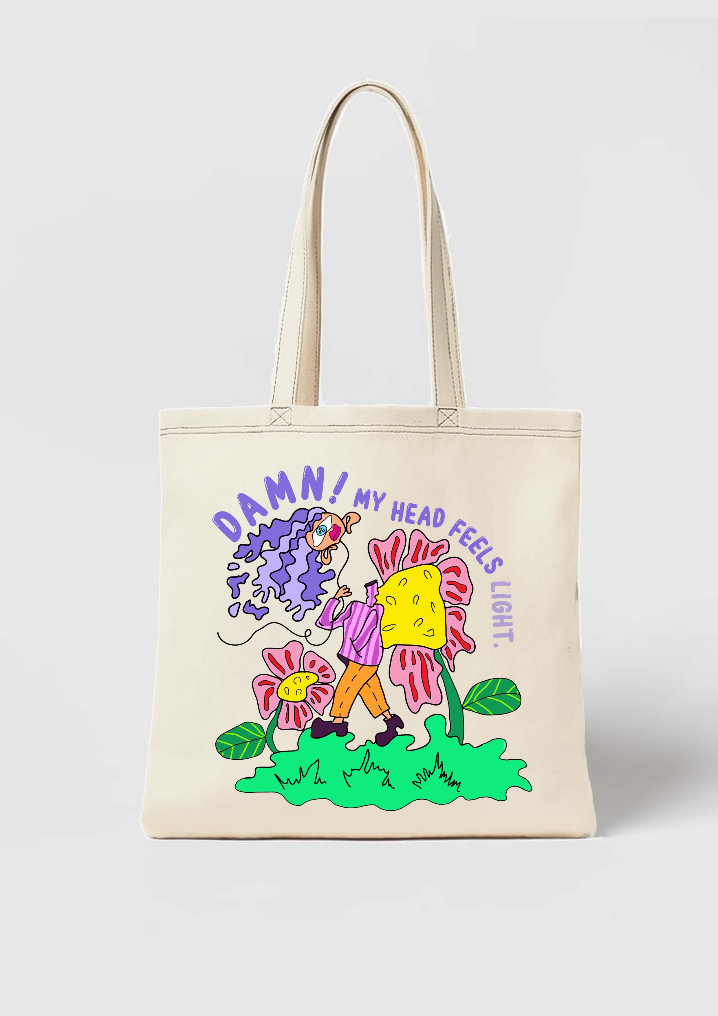 DAMN MY HEAD FEELS LIGHT TOTE BAG [UNISEX]