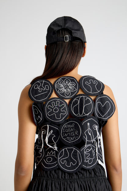 BLACK HOLE TIE-UP VEST